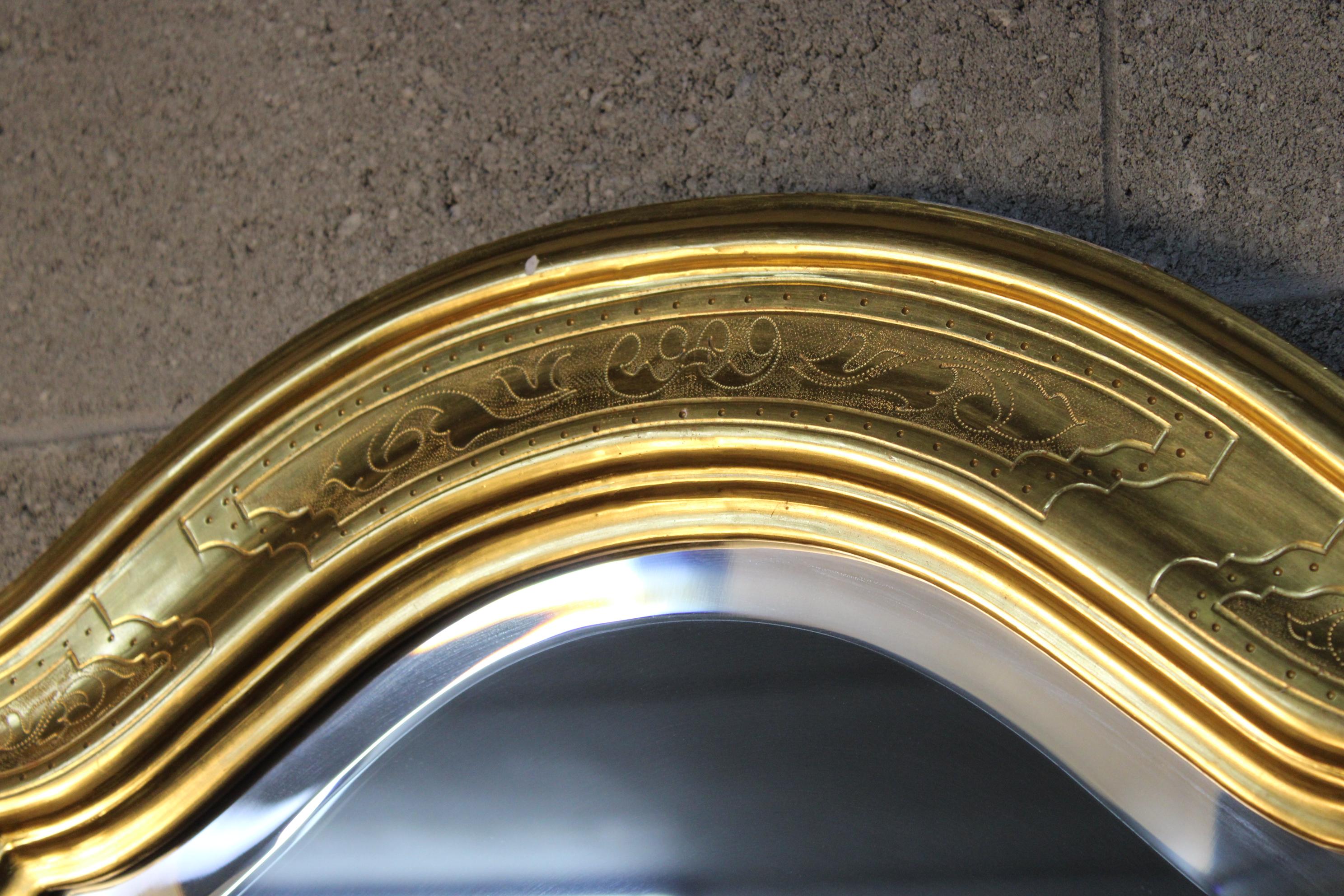Golden Gilded Antique Italian Wall Mirror 1