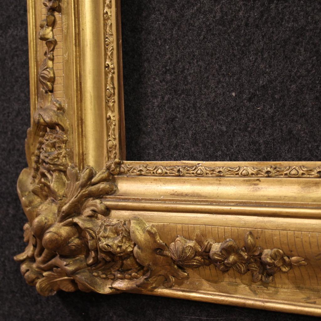 19th Century Golden Wood and Plaster French Frame, 1880s 10