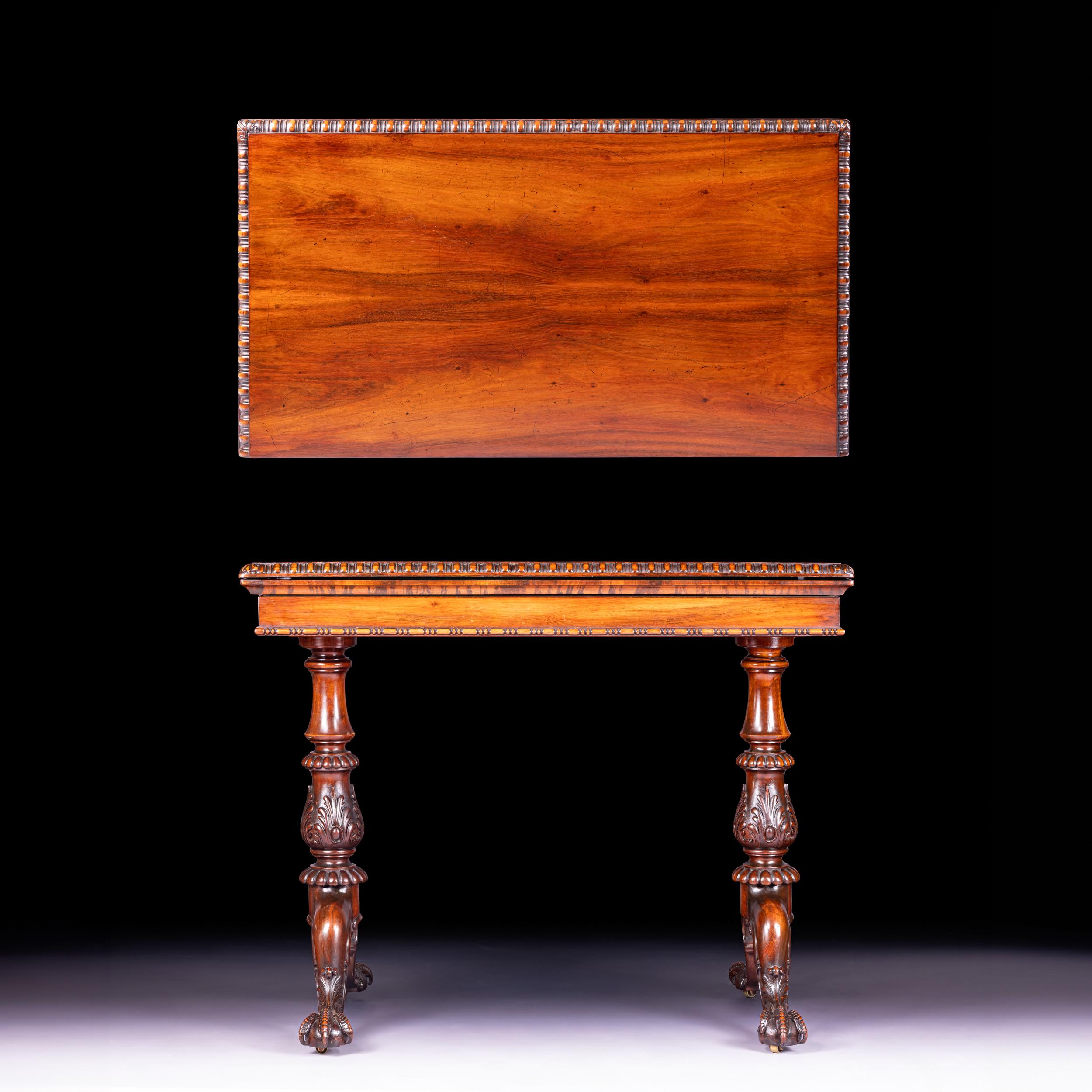 Victorien Table de jeu / table à cartes Gonzalo Alves du 19ème siècle par Gillows Of Lancaster en vente