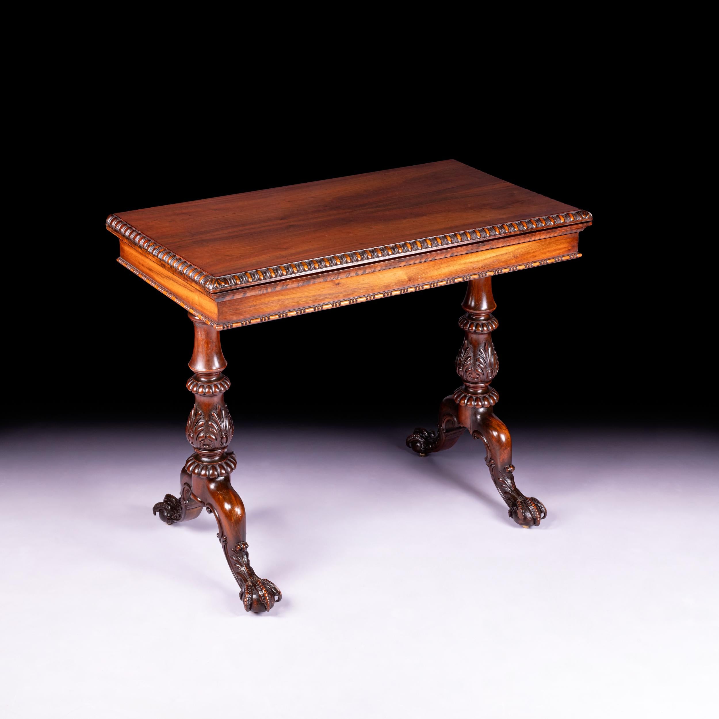 XIXe siècle Table de jeu / table à cartes Gonzalo Alves du 19ème siècle par Gillows Of Lancaster en vente
