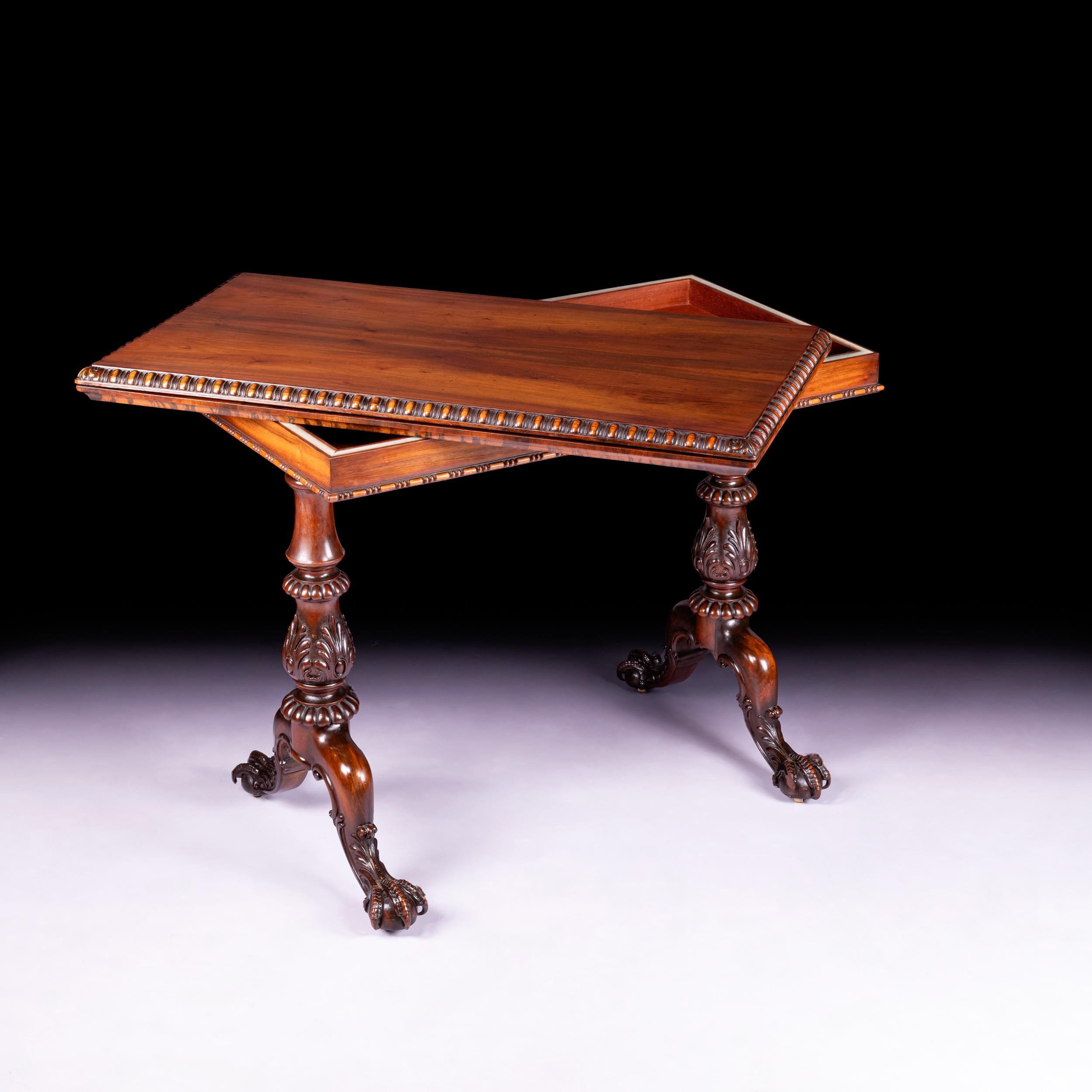 Bois Table de jeu / table à cartes Gonzalo Alves du 19ème siècle par Gillows Of Lancaster en vente