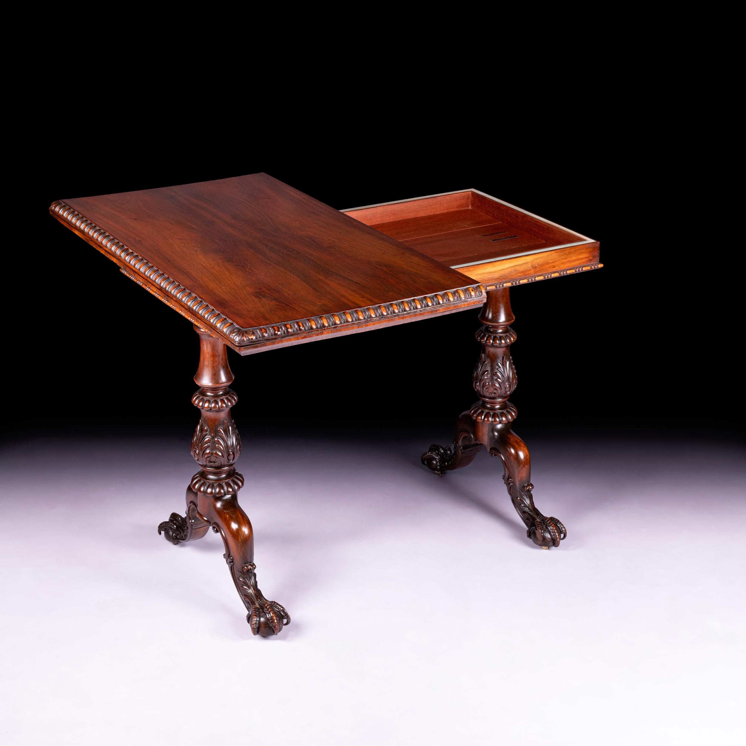 Table de jeu / table à cartes Gonzalo Alves du 19ème siècle par Gillows Of Lancaster en vente 1