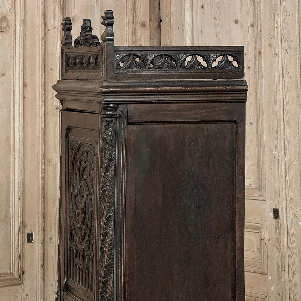 19th Century Gothic Bonnetiere ~ Petite Armoire 7