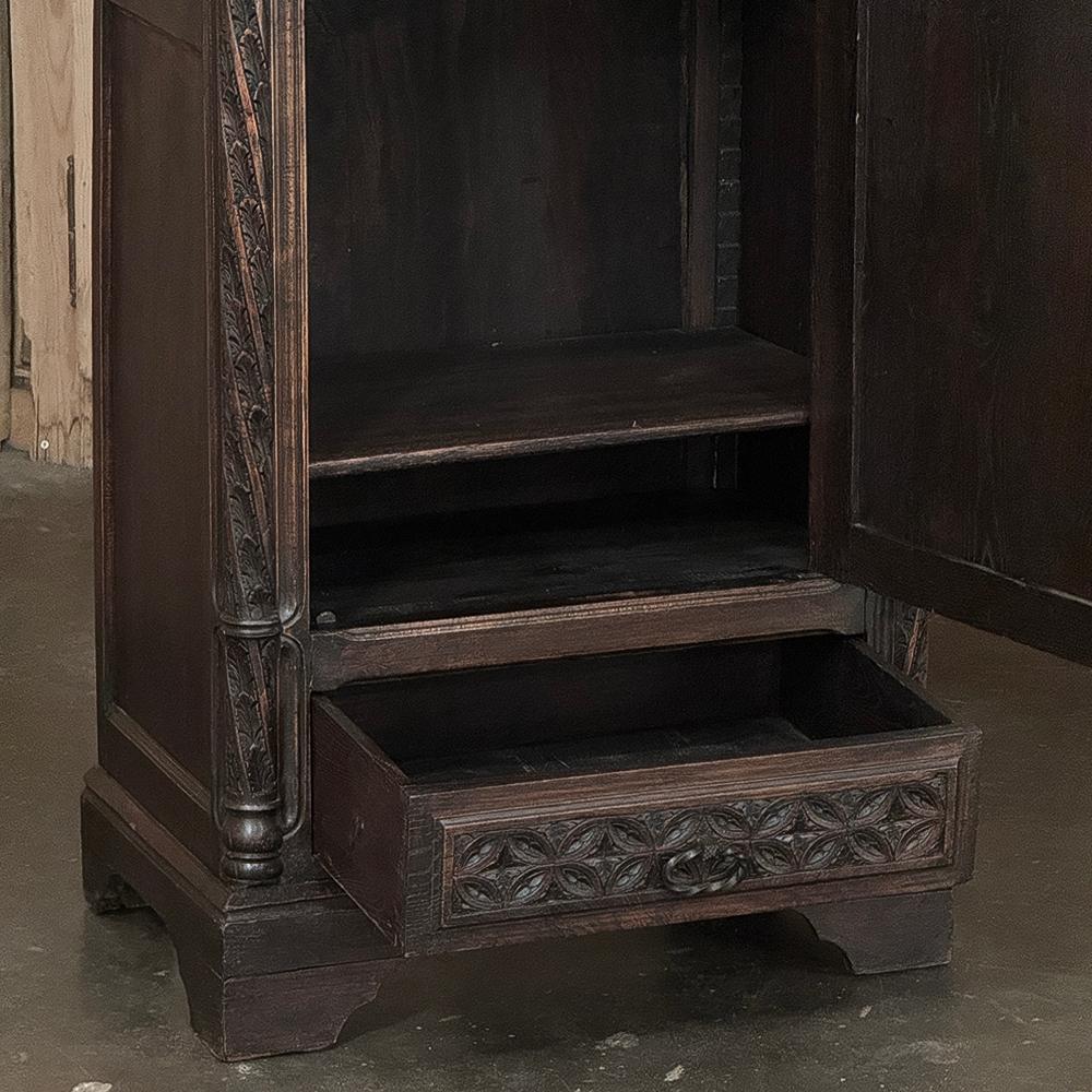 19th Century Gothic Bonnetiere ~ Petite Armoire 12
