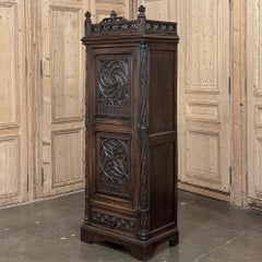 19th Century Gothic Bonnetiere ~ Petite Armoire