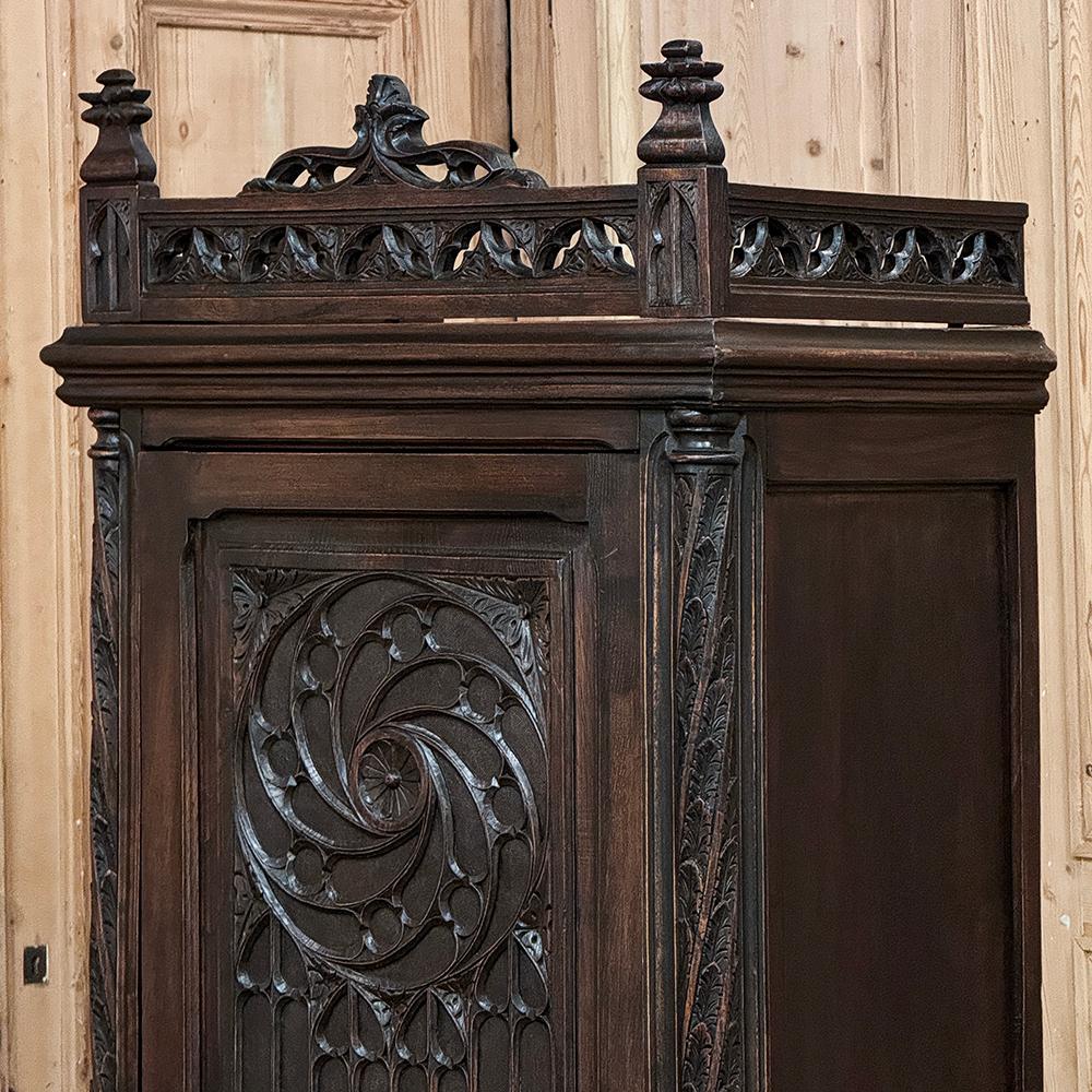 19th Century Gothic Bonnetiere ~ Petite Armoire 1