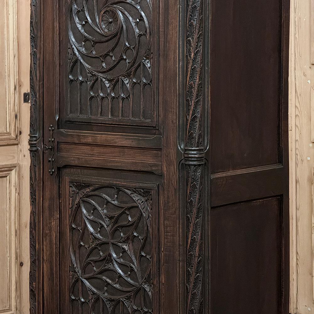 19th Century Gothic Bonnetiere ~ Petite Armoire 2