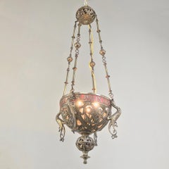 19th Century Gothic Bronze Incense Burner, Chandelier