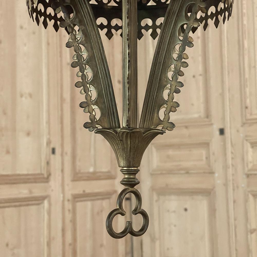 19th Century Gothic Bronze Incense Burner ~ Chandelier In Good Condition For Sale In Dallas, TX