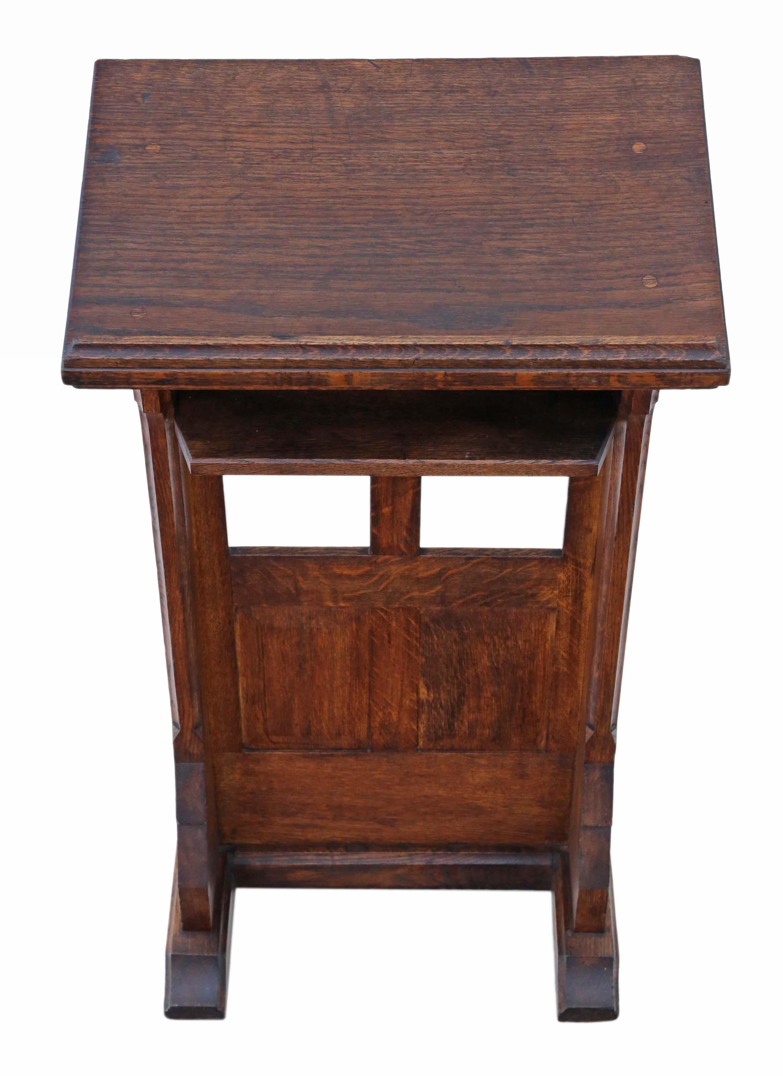 19th Century Gothic Carved Oak Pedestal Lectern Stand Station In Good Condition In Wisbech, Cambridgeshire