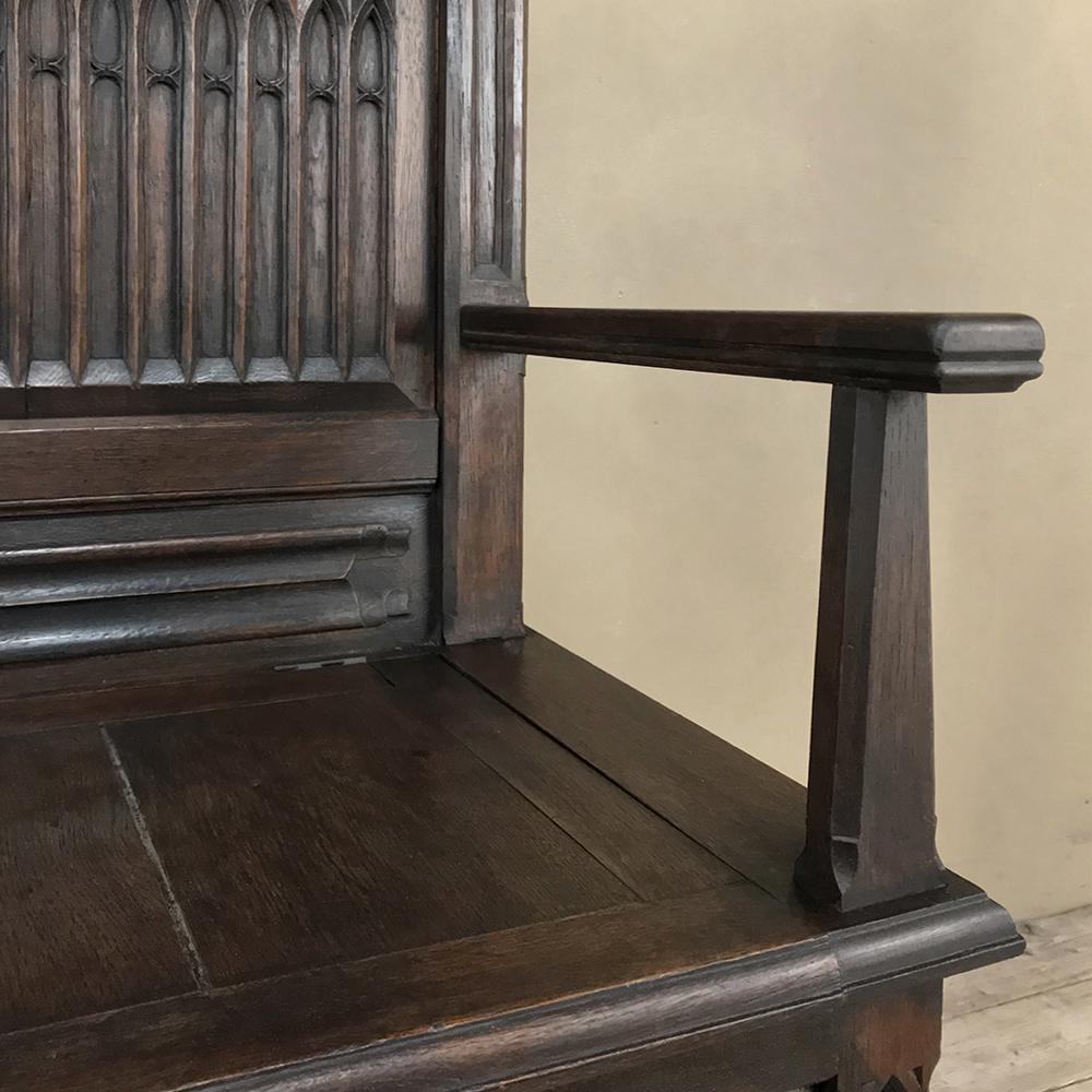 19th Century Gothic Cathedral Chair 3