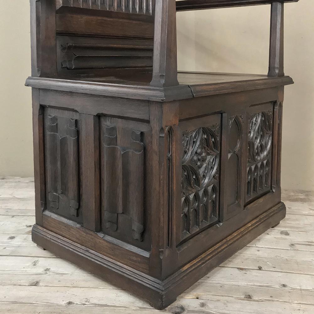 19th Century Gothic Cathedral Chair 4