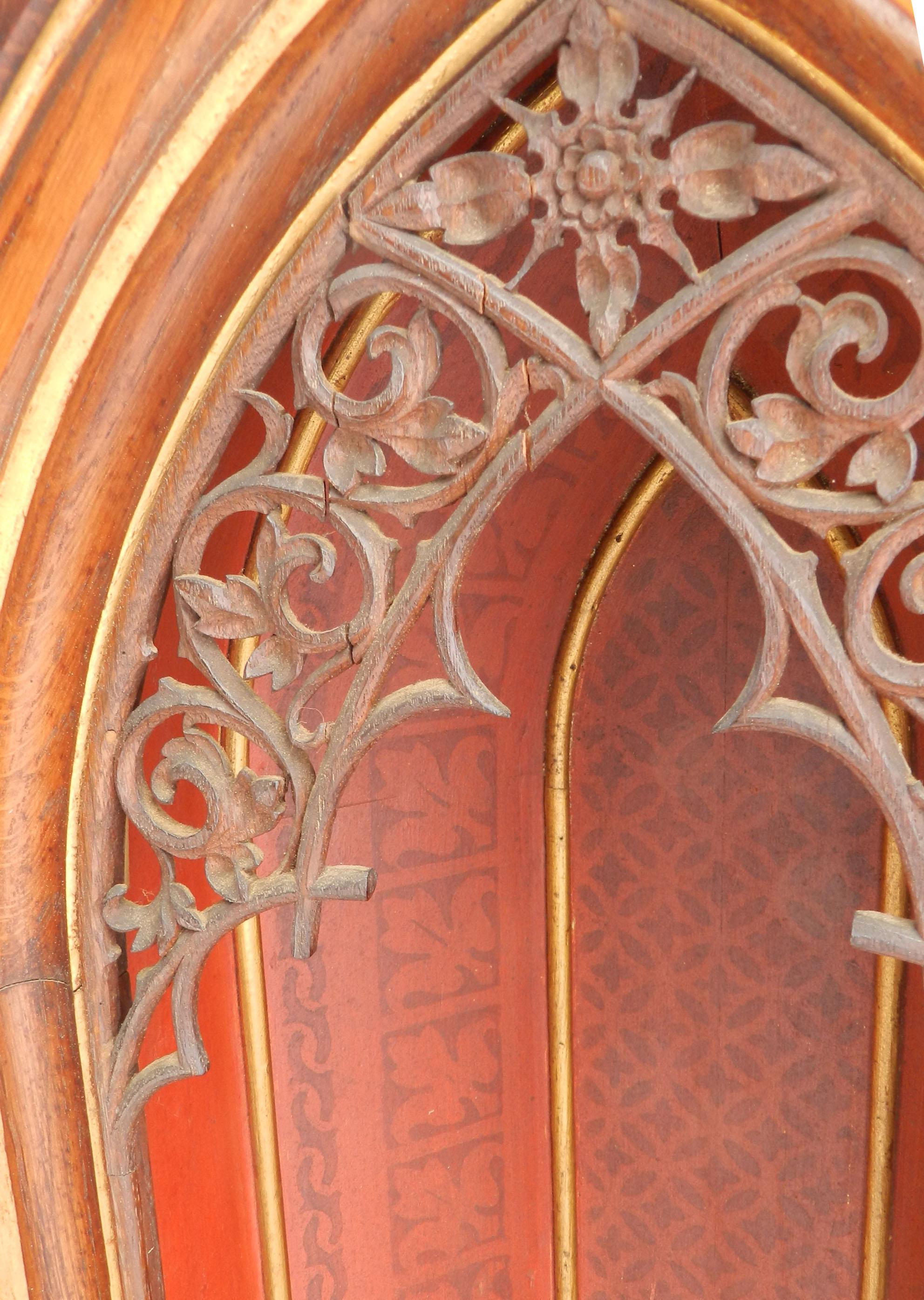 19. Jahrhundert Gothic Vitrine Schrank Schrank Tabernakel Französisch Chateau GRATIS VERSAND (Spätes 19. Jahrhundert)