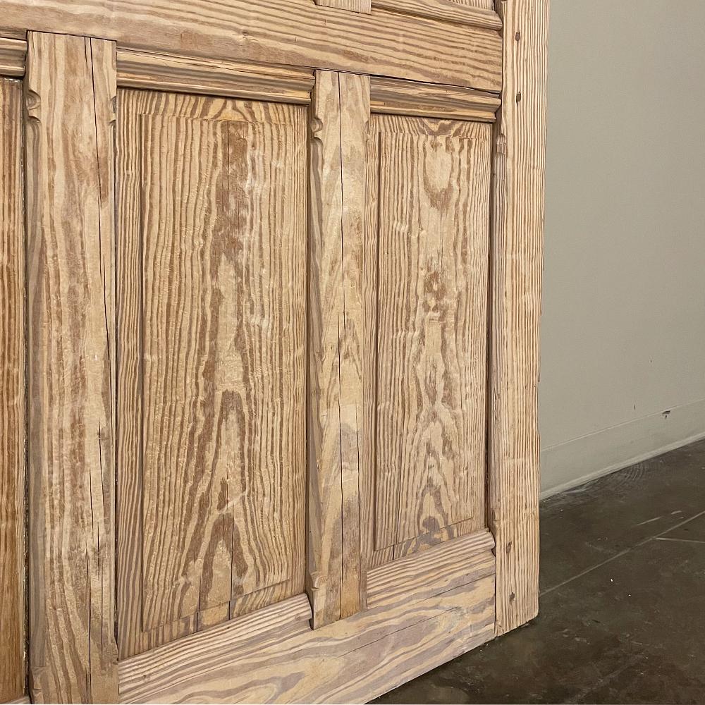 19th Century Gothic Double-Sided Solid Pine Exterior Door For Sale 5