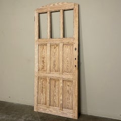 19th Century Gothic Double-Sided Solid Pine Exterior Door