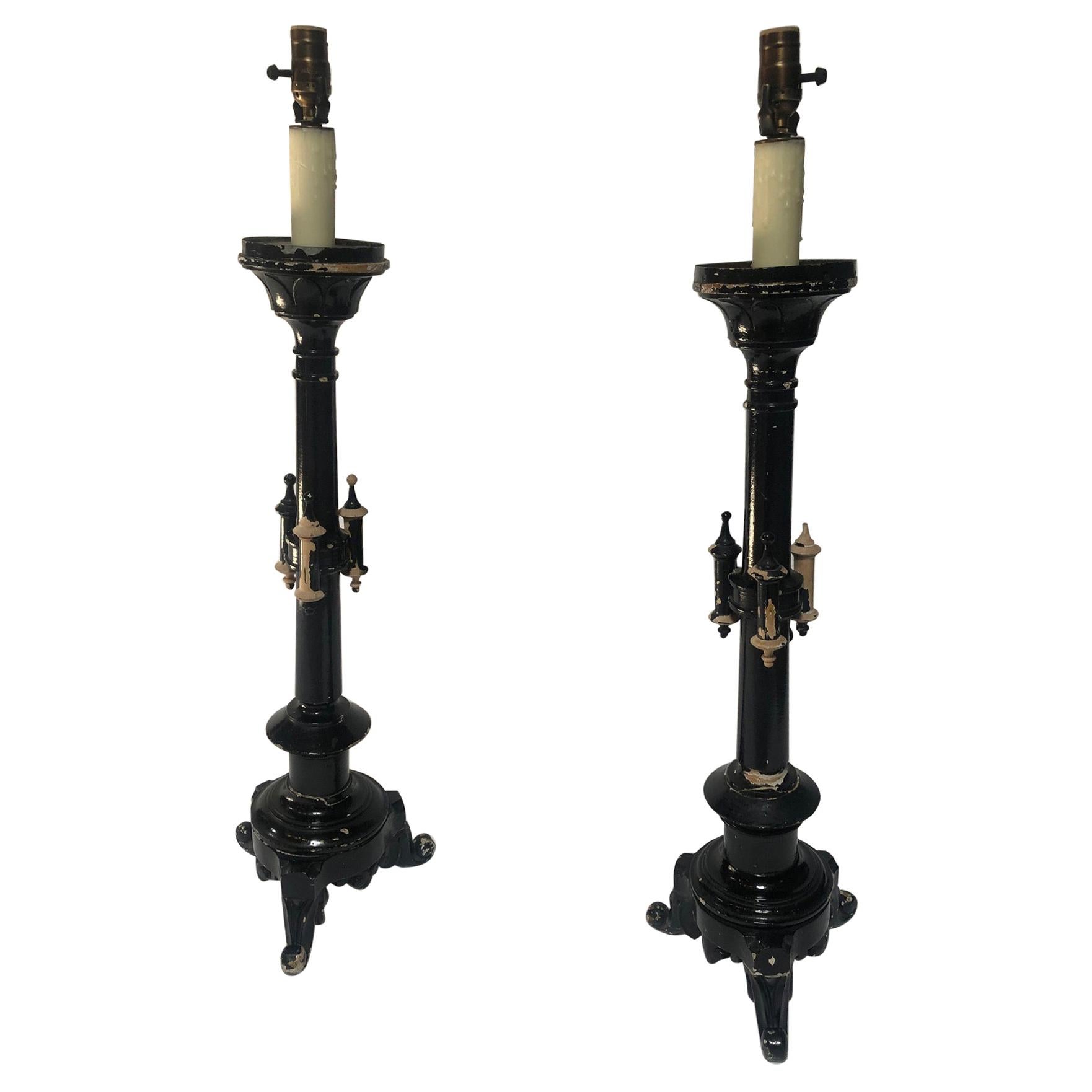 19th Century Gothic Lamps