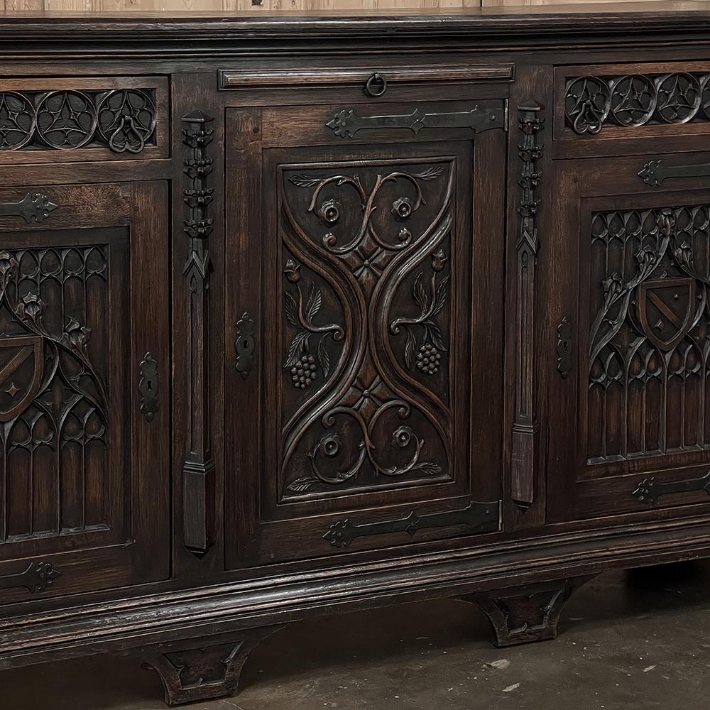 19th Century Gothic Revival Buffet, Credenza, Sideboard 3