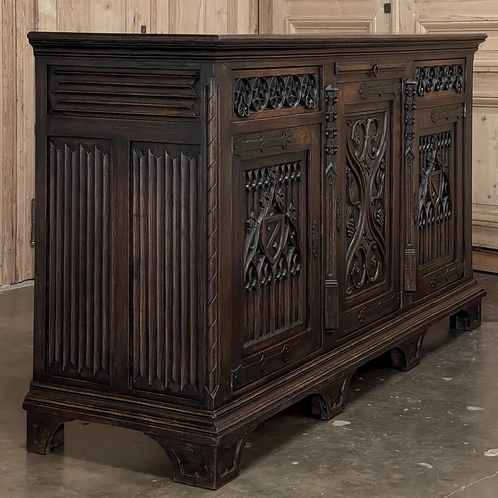 19th Century Gothic Revival Buffet, Credenza, Sideboard 6