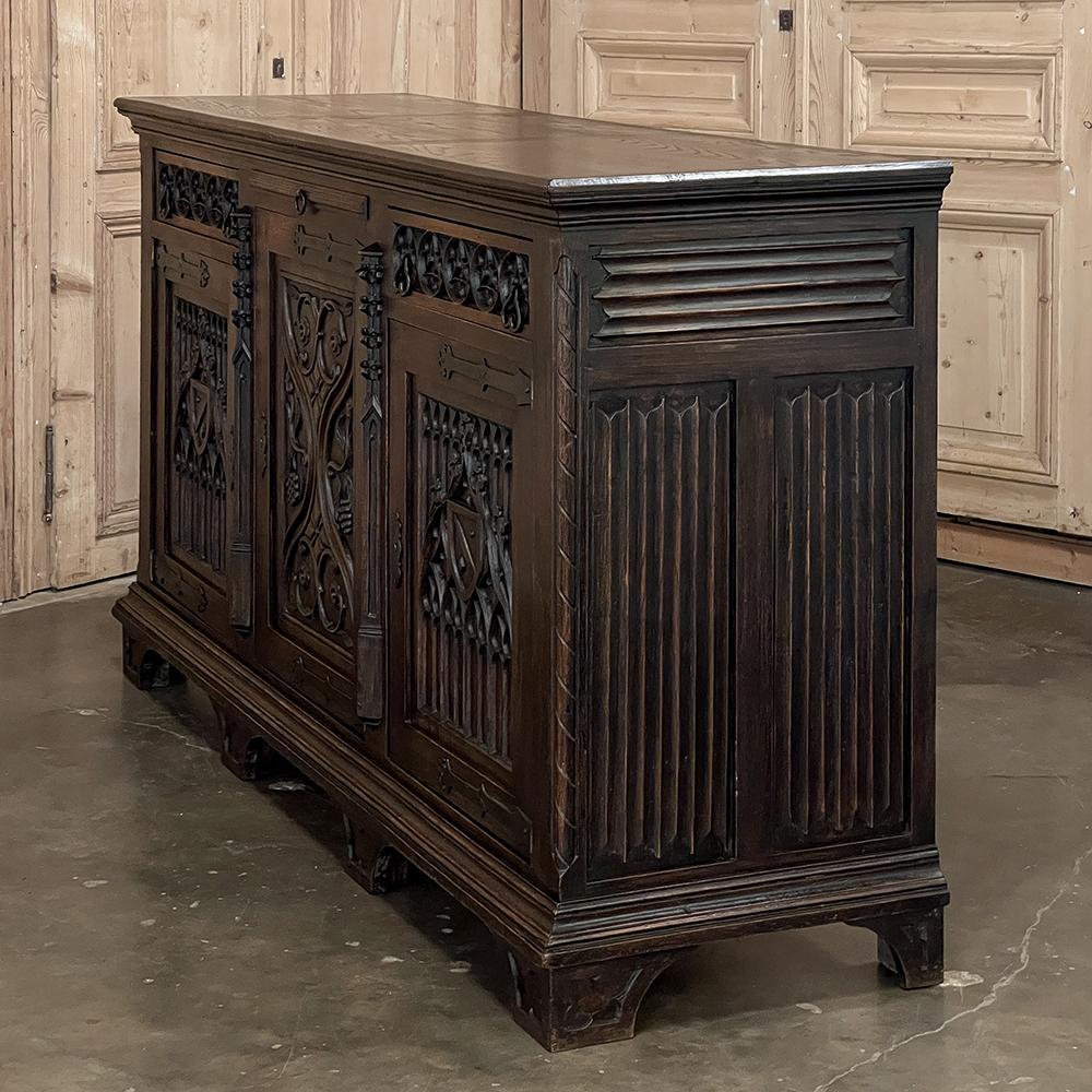 19th Century Gothic Revival Buffet, Credenza, Sideboard 9
