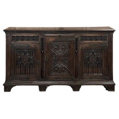 19th Century Gothic Revival Buffet, Credenza, Sideboard