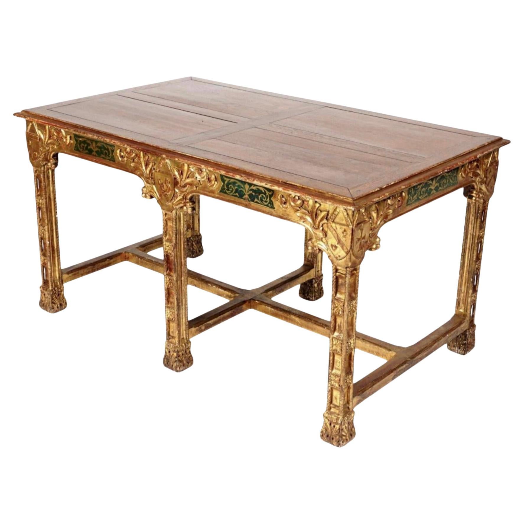 Belgian Gothic Revival Center Table For Sale at 1stDibs