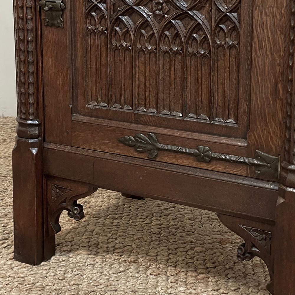 19th Century Gothic Revival Confiturier ~ Cabinet For Sale 11