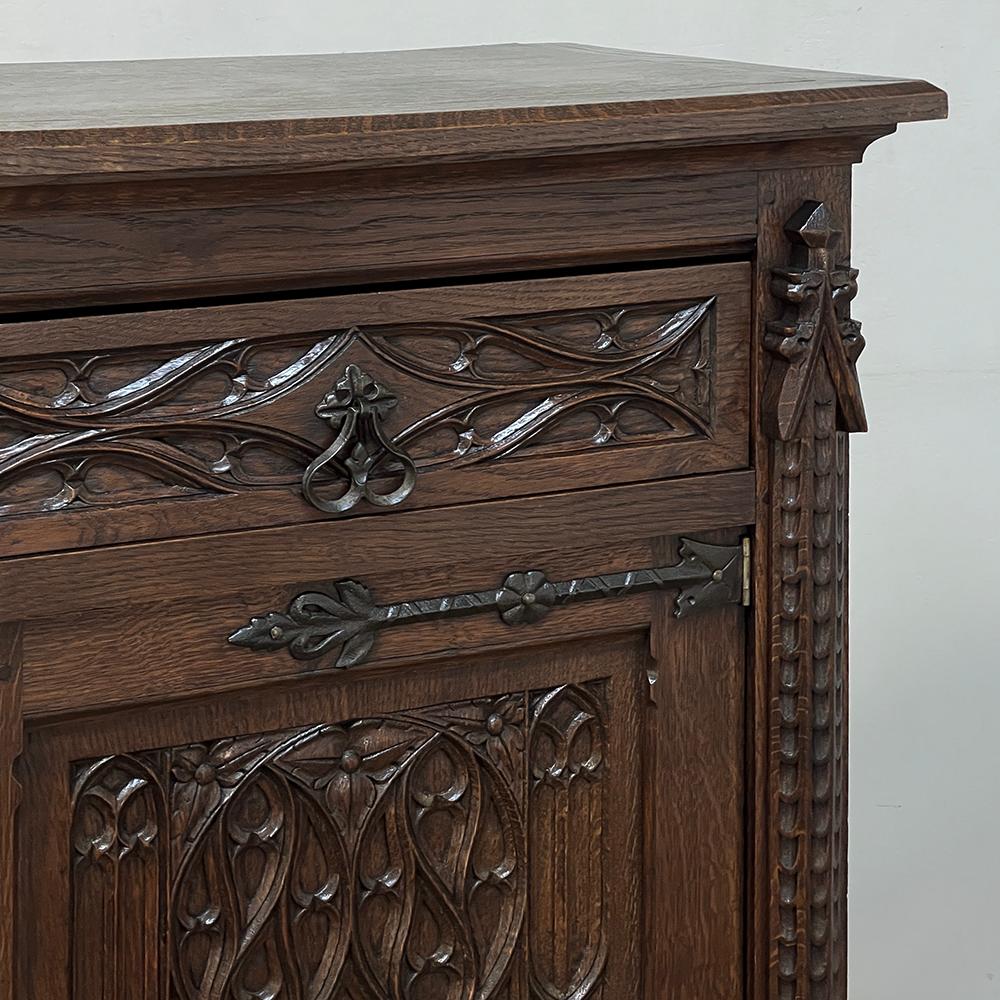 19th Century Gothic Revival Confiturier ~ Cabinet For Sale 3
