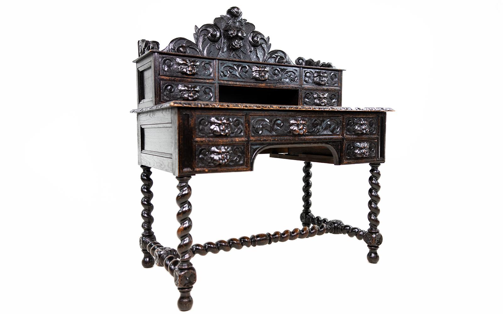 black victorian desk