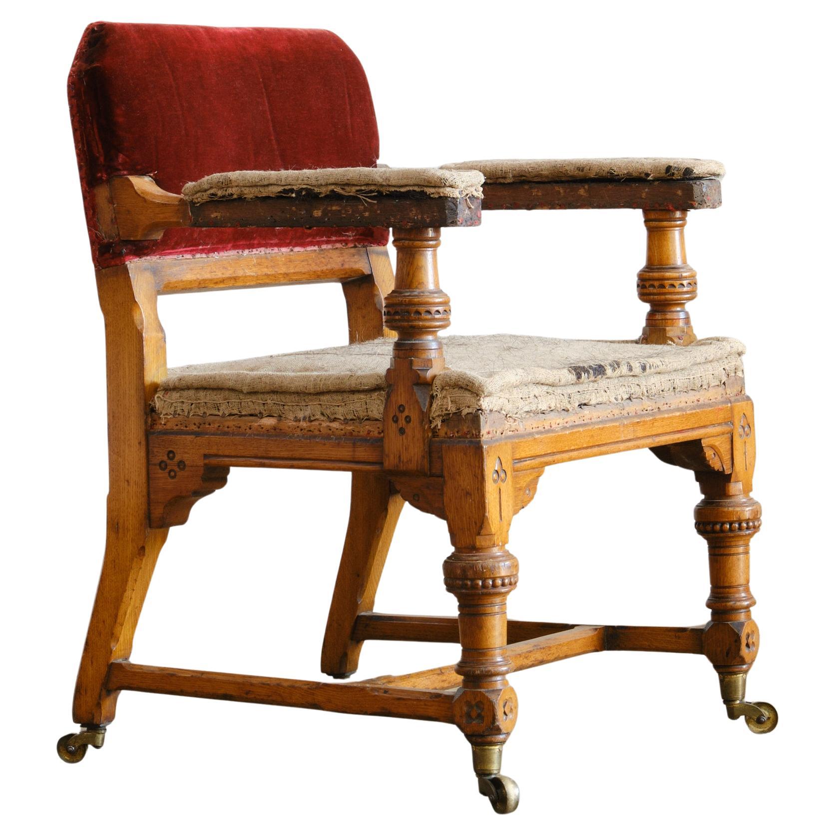 19th Century Gothic Revival Oak Armchair Attr Alfred Waterhouse