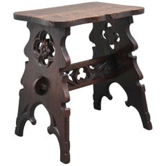 19th Century Gothic Revival Oak Stool