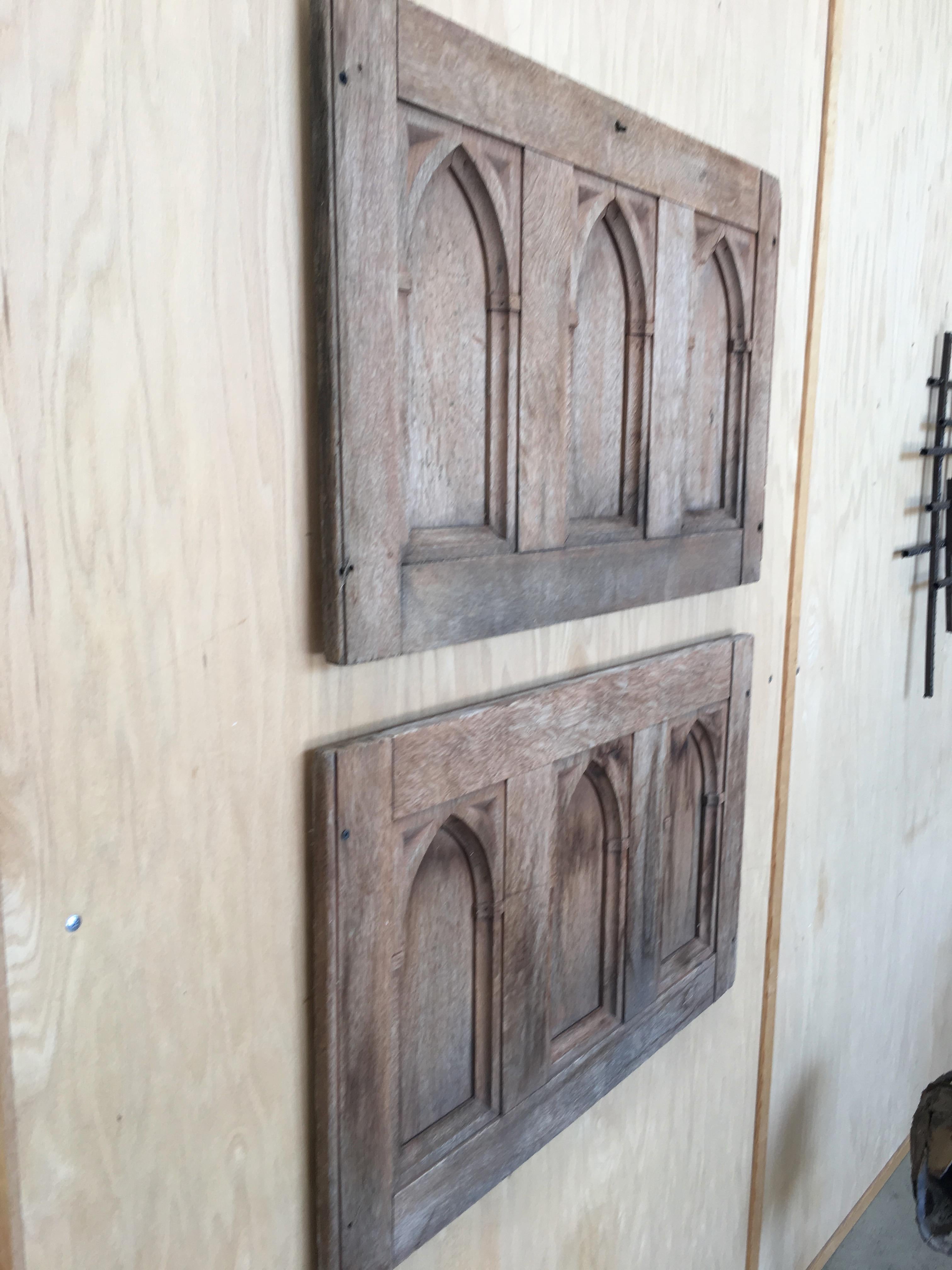 19th Century Gothic Revival Panels a Pair 2
