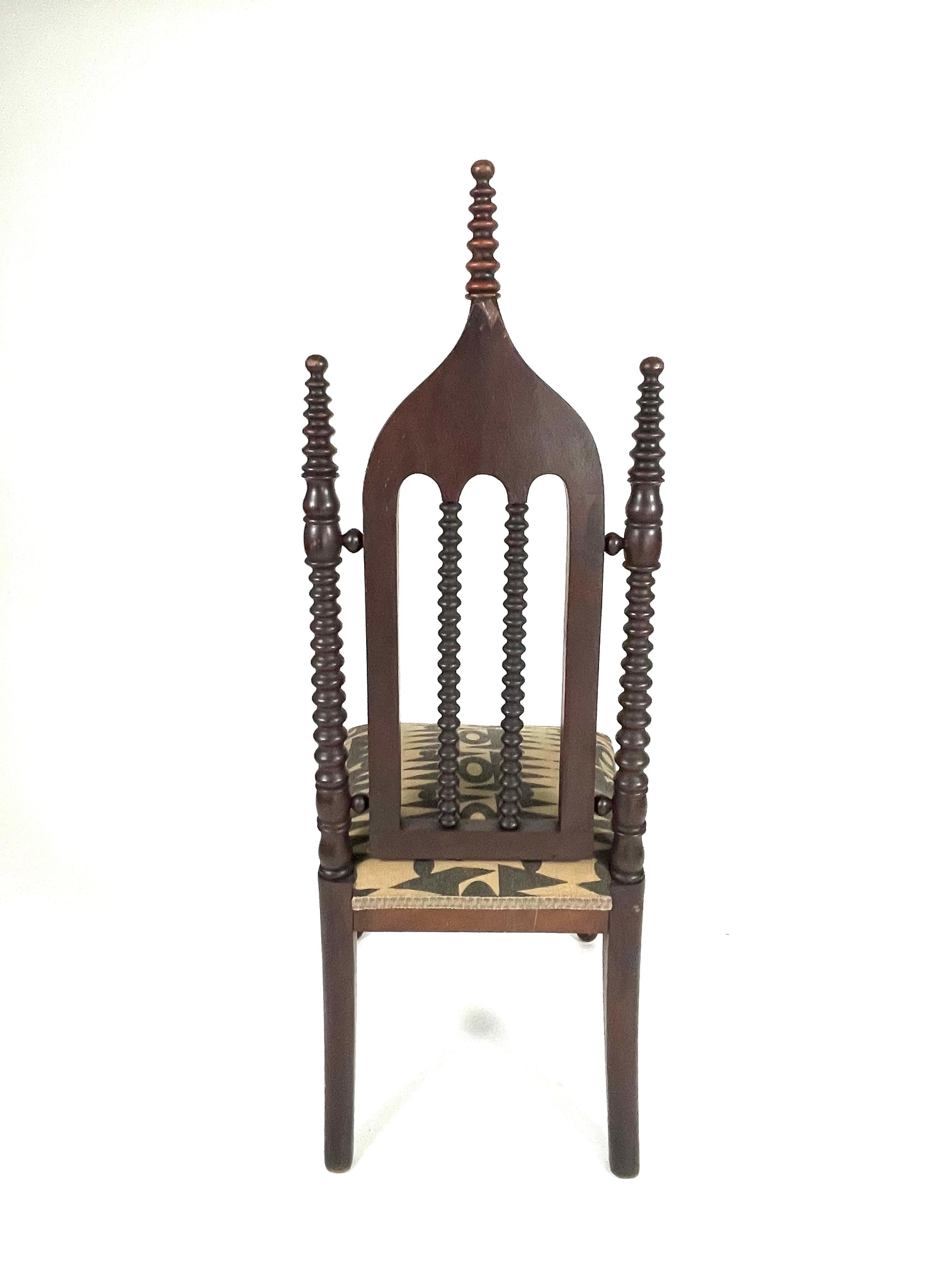 19th Century Gothic Revival Side Chair In Good Condition In Essex, MA