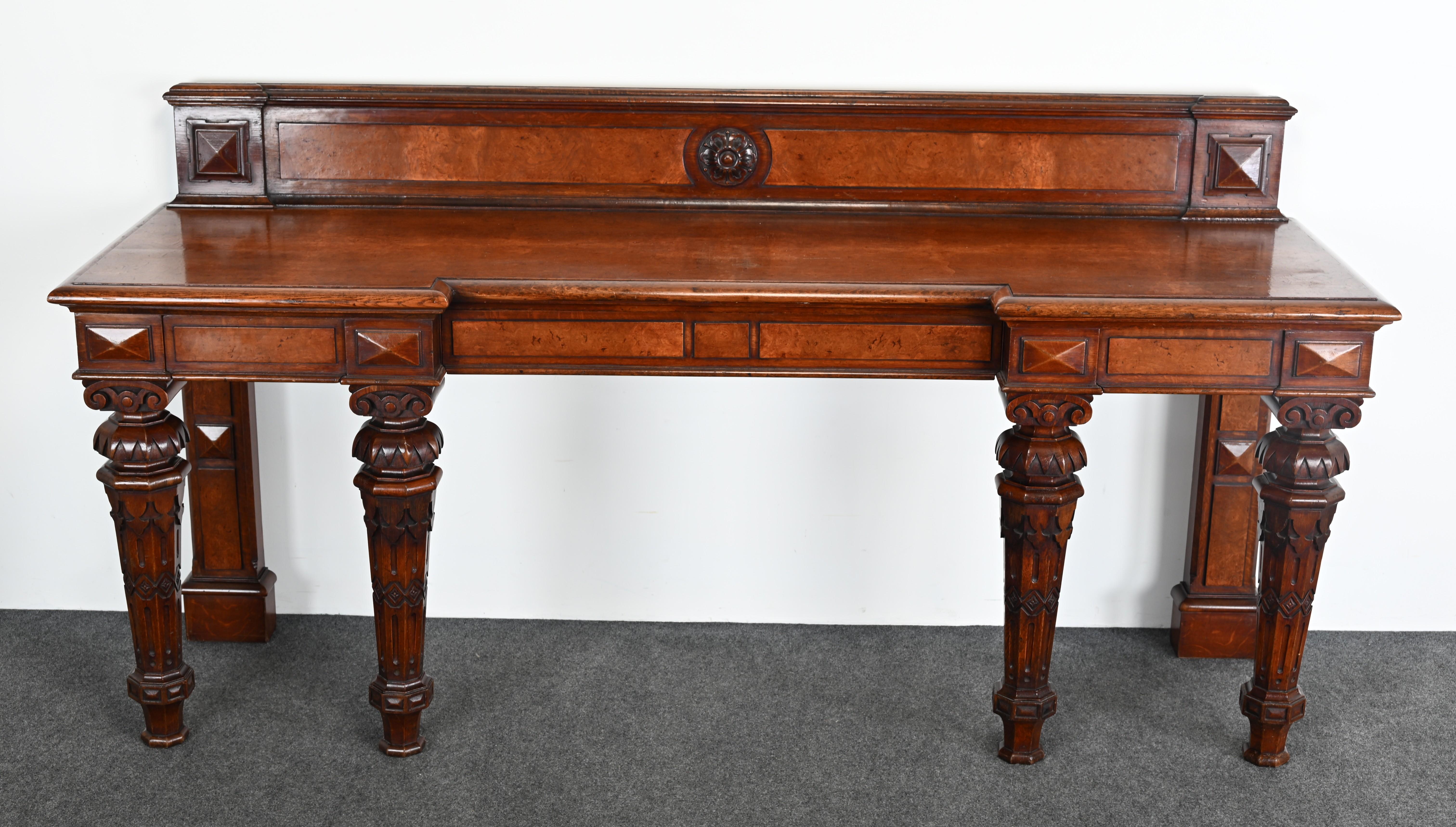 Gothic Revival 19th Century Gothic Sideboard or Huntboard For Sale