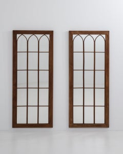 19th Century Gothic Style Dark Bronze Arched Window/Mirror Frames