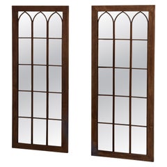 19th Century Gothic Style Dark Bronze Arched Window/Mirror Frames