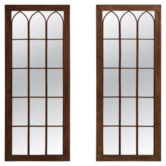 19th Century Gothic Style Dark Bronze Arched Window/Mirror Frames