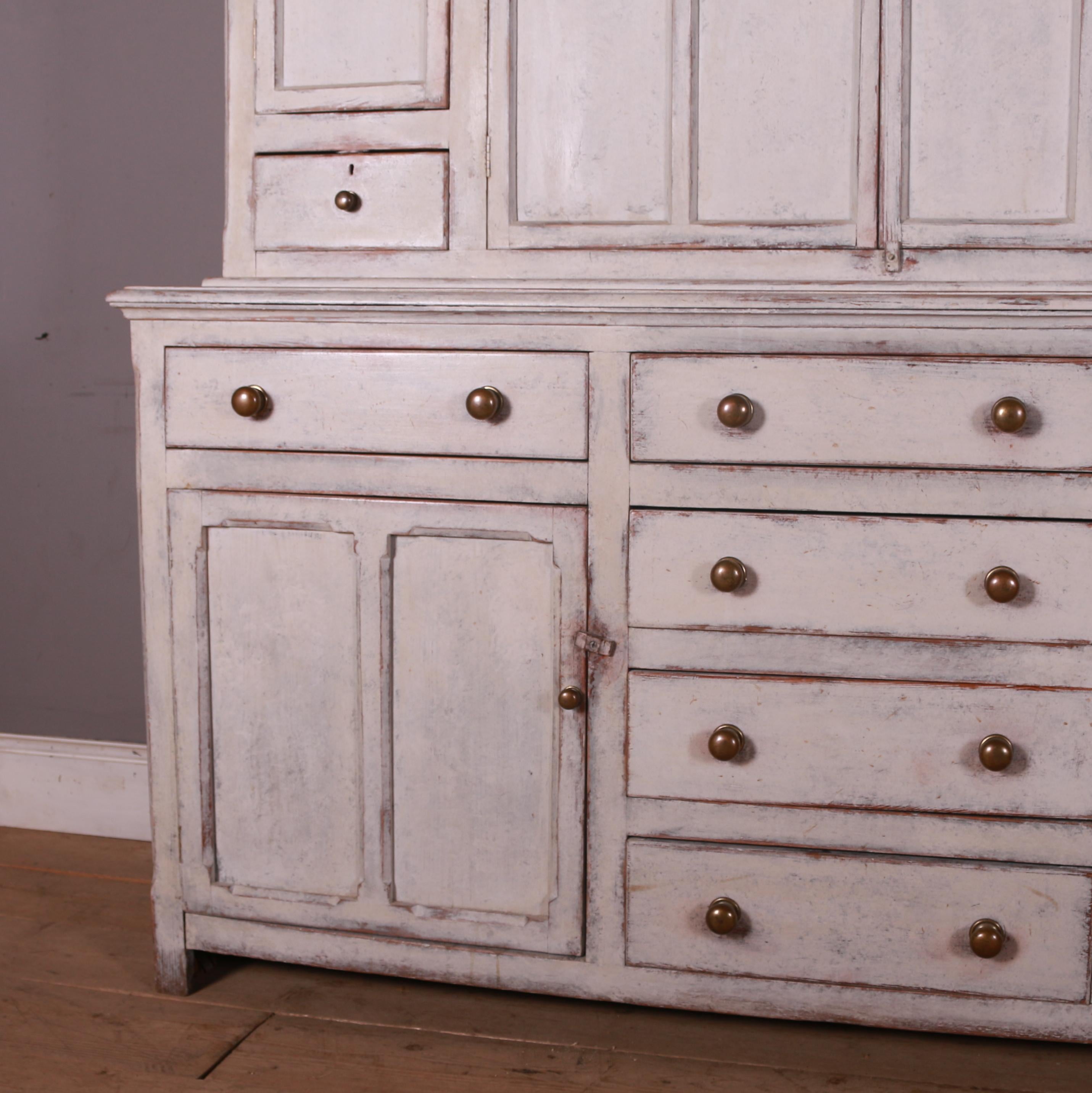 Very good Gothic painted pine 8 drawer housekeepers cupboard. 1840

All eight drawer work and run smoothly

Reference: 7405

Dimensions
74 inches (188 cms) Wide
20 inches (51 cms) Deep
84.5 inches (215 cms) High.