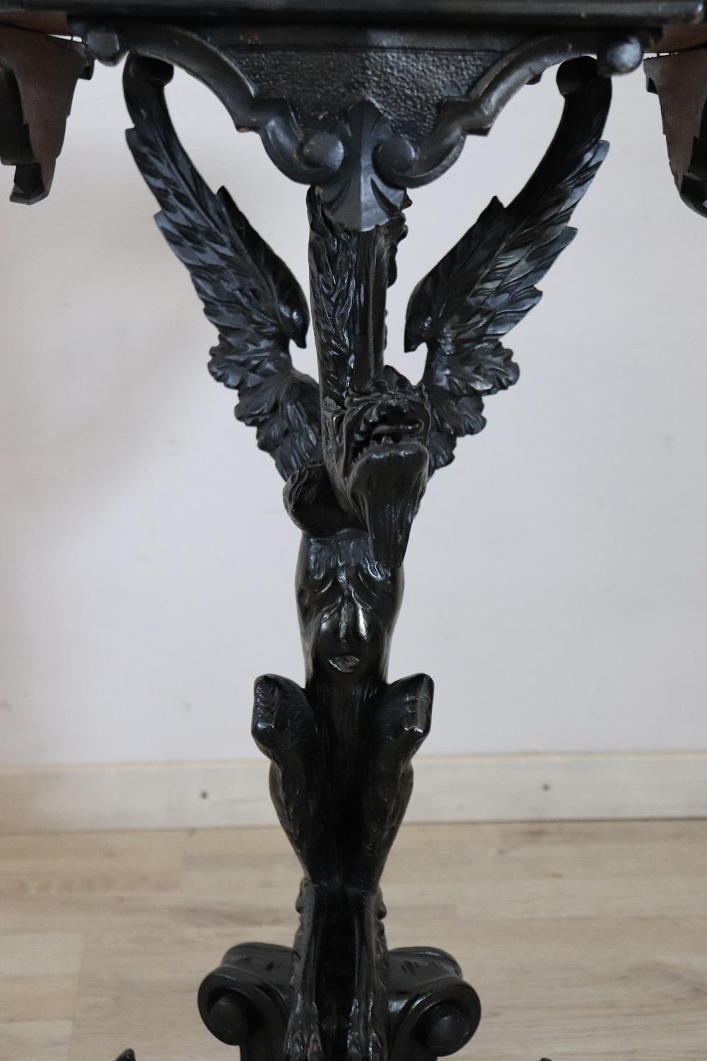 Late 19th Century 19th Century Gothic Syle Carved Walnut Gueridon Table or Pedestal Table