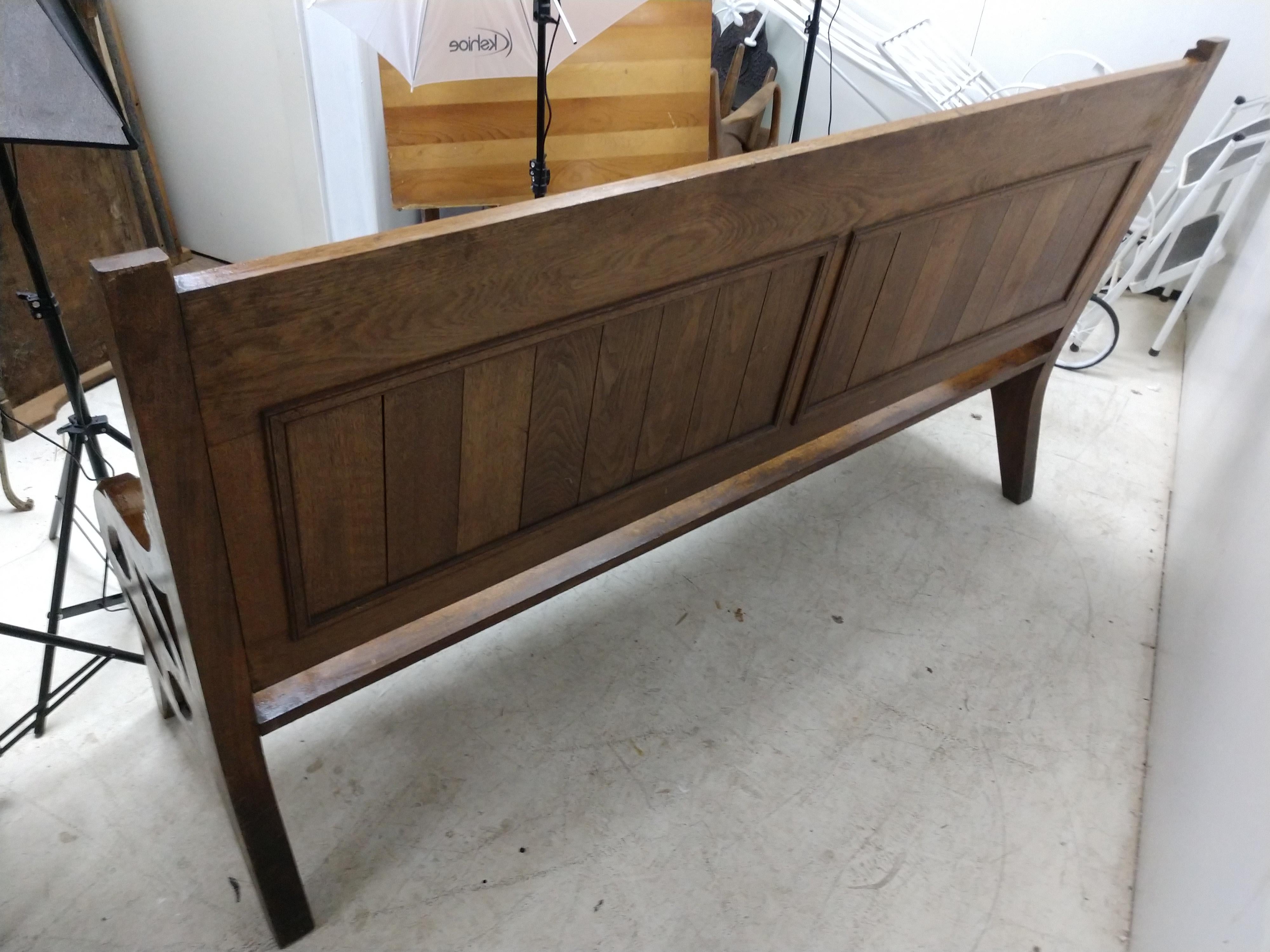 Late 19th Century 19th Century Gothic Walnut Church Pew