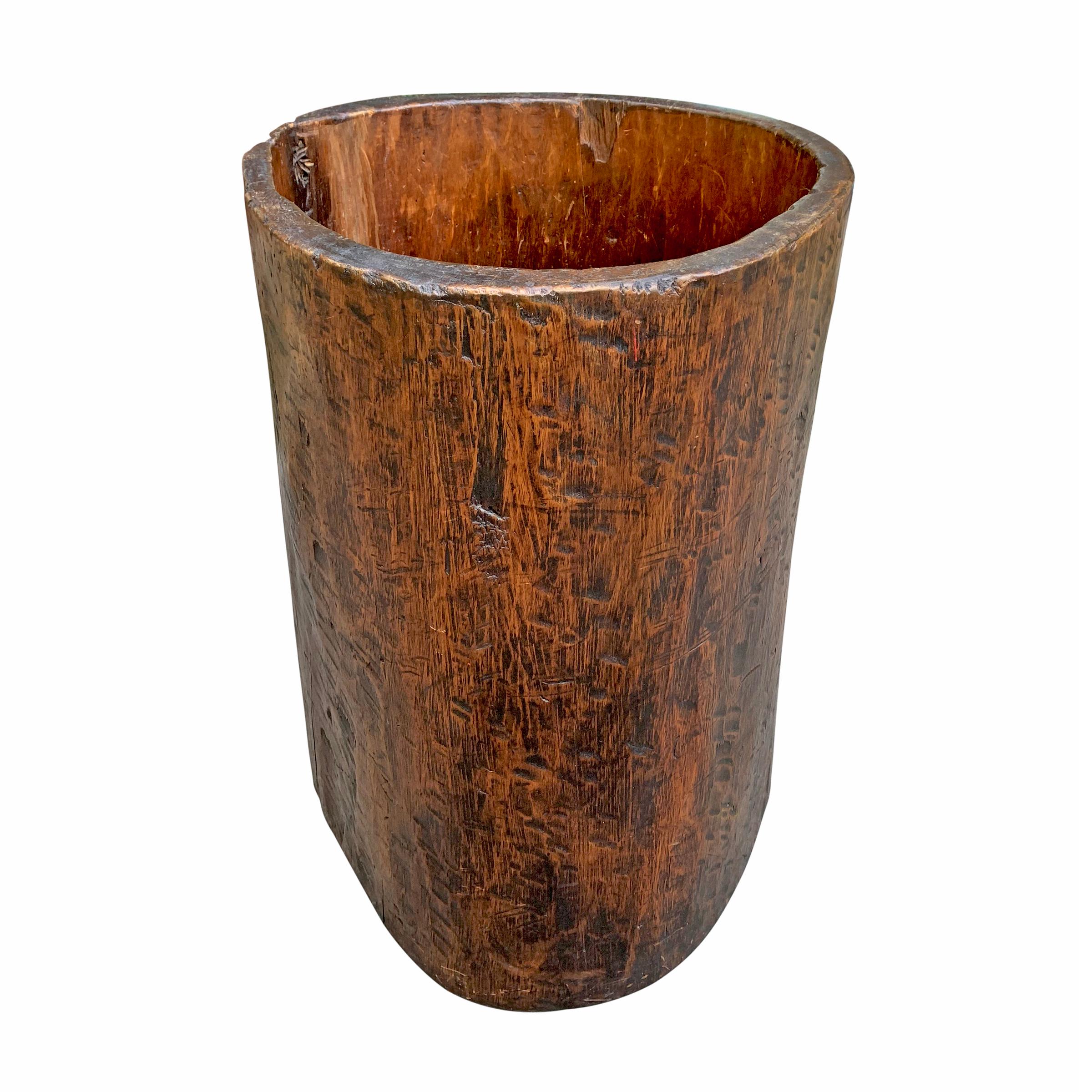 19th Century Grain Barrel Carved from a Single Tree 1