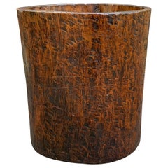 Antique 19th Century Grain Barrel Carved from a Single Tree