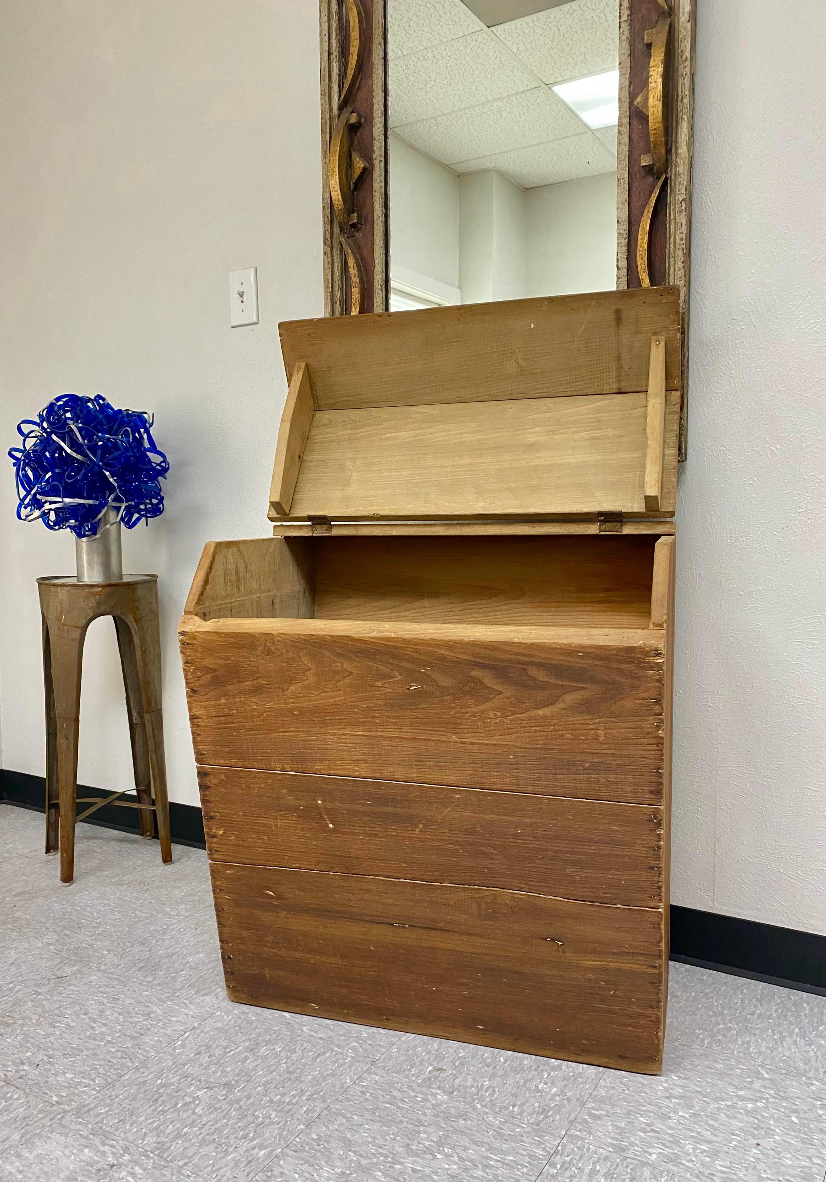 Wood 19th Century Grain Bin Console Table For Sale