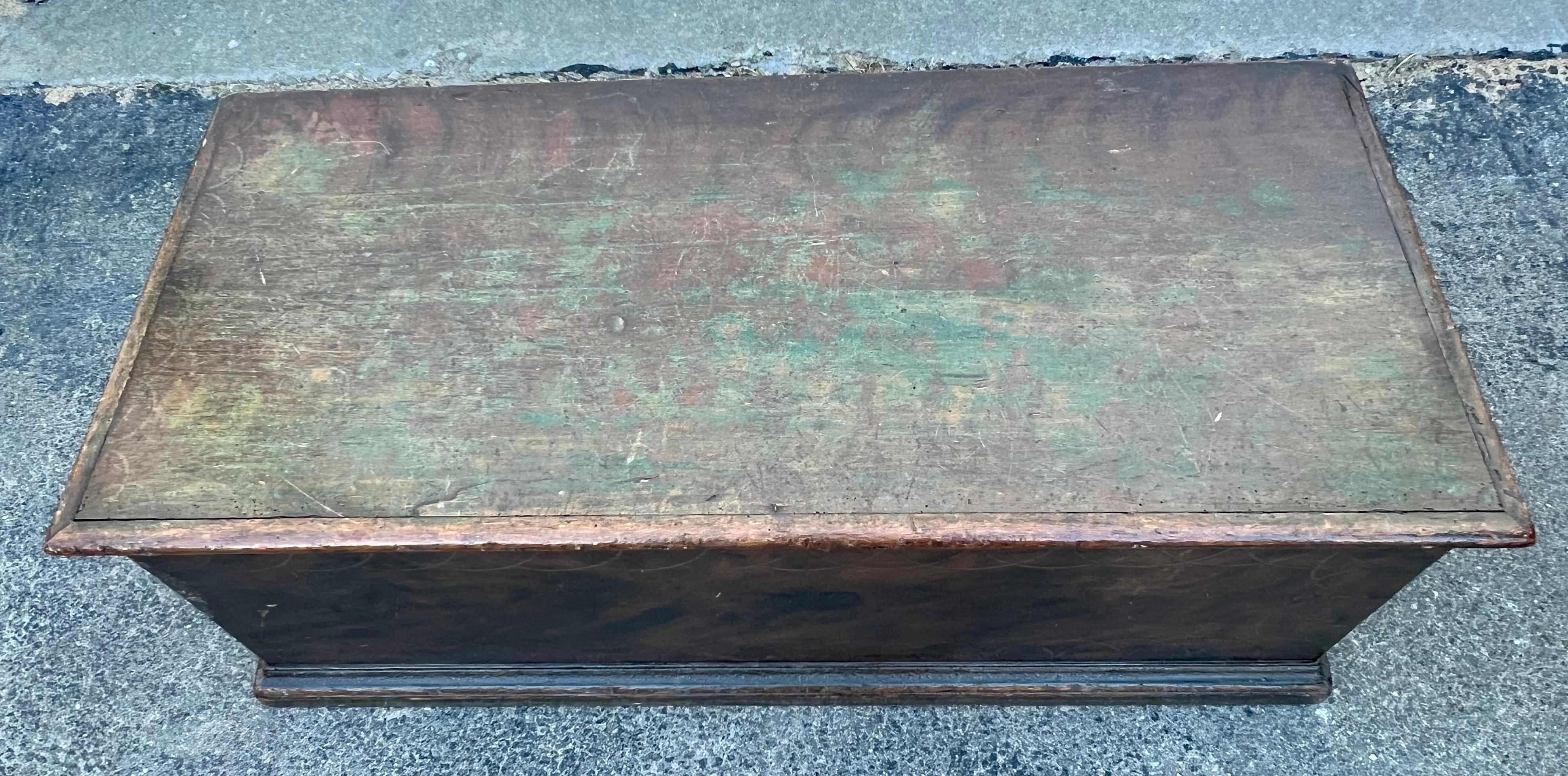 19th Century Grain Painted Blanket Chest In Good Condition For Sale In Nantucket, MA