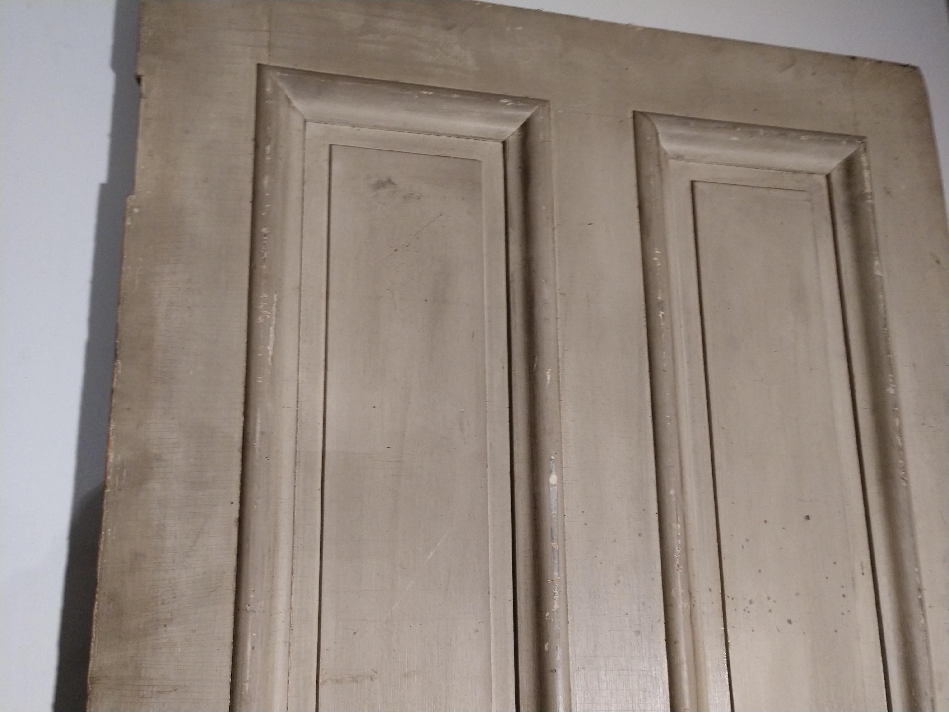 American 19th Century Grain Painted Paneled Wood Door For Sale