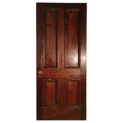 19th Century Grain Painted Paneled Wood Door