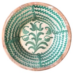 Antique 19th Century Granada Lebrillo Bowl, Spanish Terracotta Decor