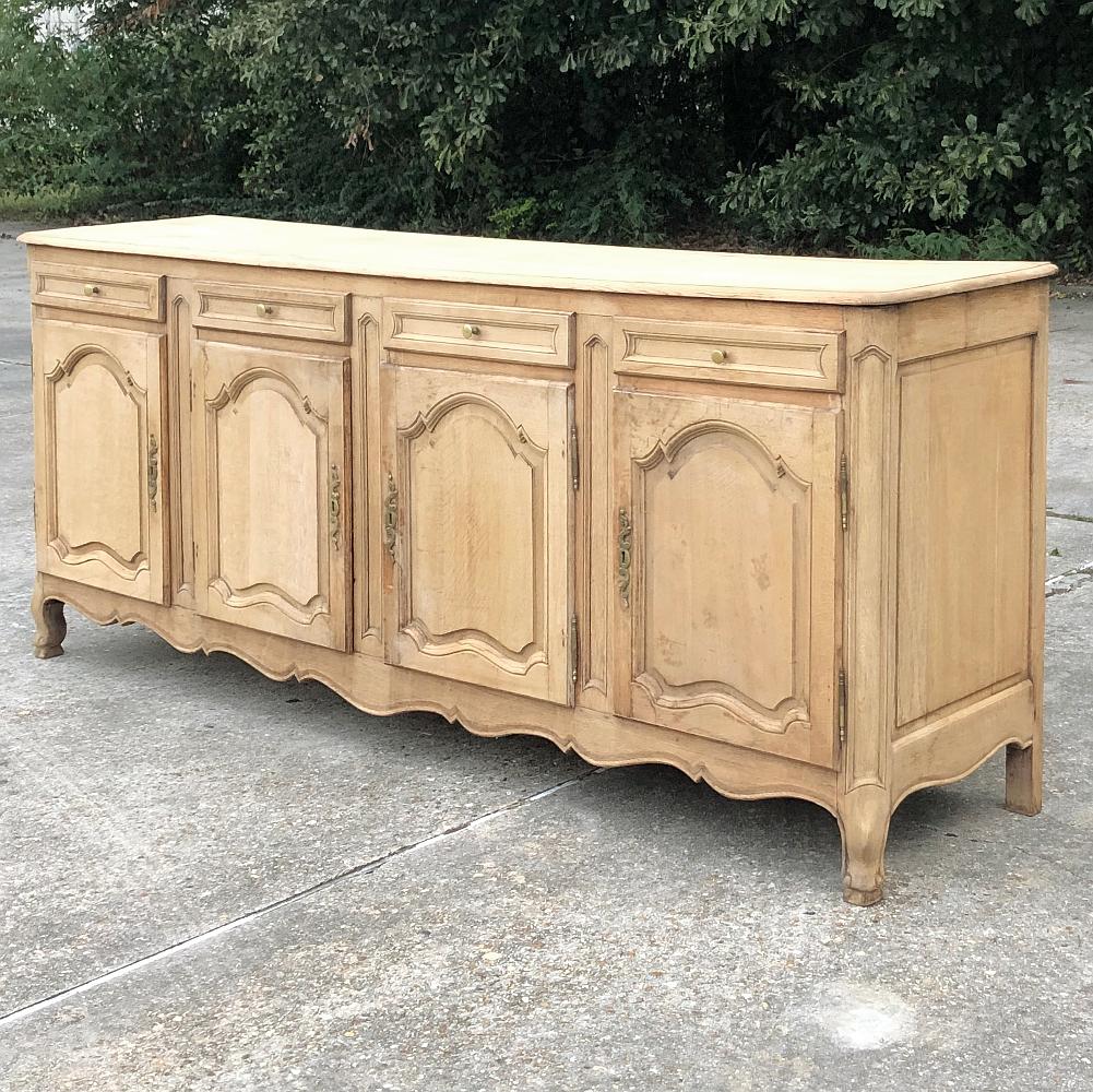 French Provincial 19th Century Grand Country French Stripped Oak Buffet