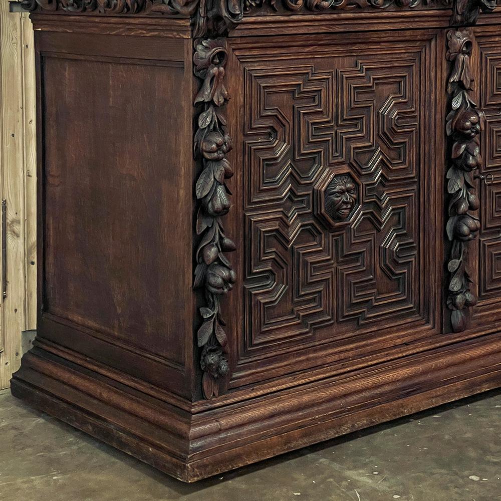 19th Century Grand Flemish Renaissance Bookcase ~ Display Cabinet For Sale 1