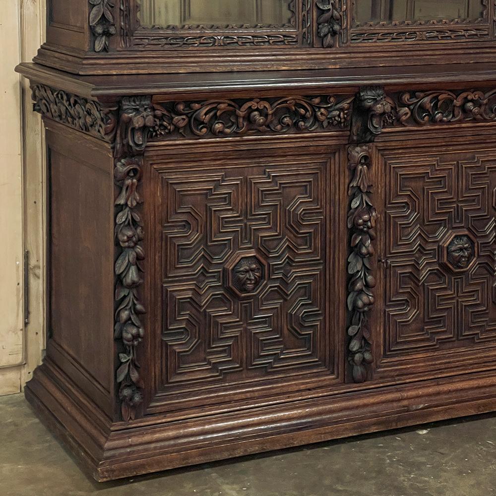 19th Century Grand Flemish Renaissance Bookcase ~ Display Cabinet For Sale 2