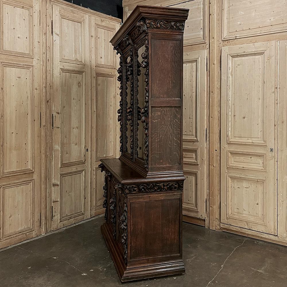 19th Century Grand Flemish Renaissance Bookcase ~ Display Cabinet For Sale 10